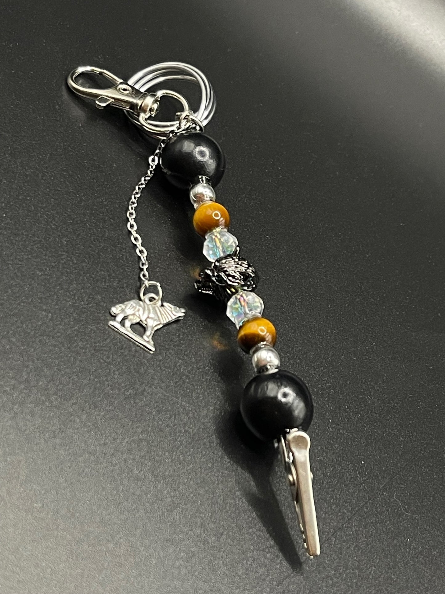 Elevate Your Everyday with Eclectic Multi-Tool Crystal Roach Clips - Tigers Eye