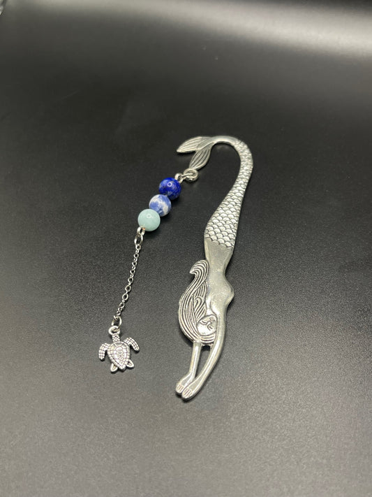 Embrace Serenity with Our Crystal Bookmarks - Aquamarine, Sodalite, Lapis Lazuli