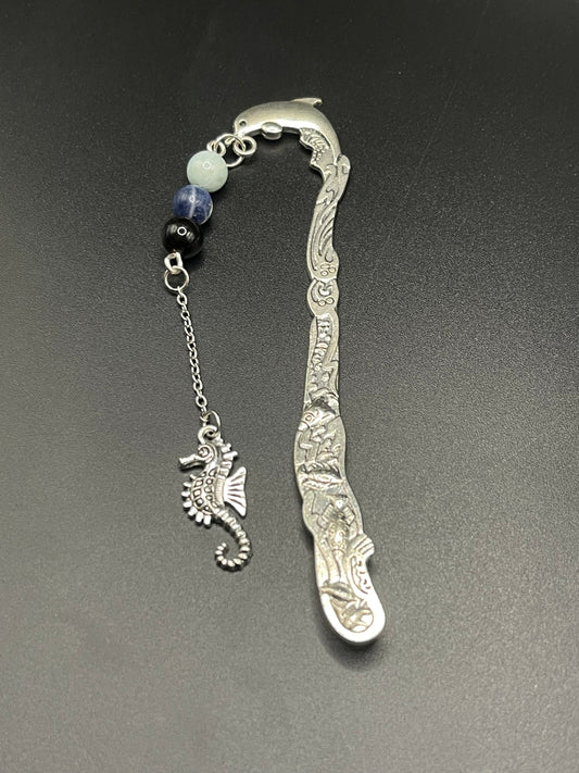 Embrace Serenity with Our Crystal Bookmarks- Aquamarine, Sodalite, Silver Sheen Obsidian