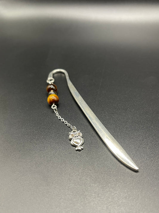 Embrace Serenity with Our Crystal Bookmarks- Tigers Eye and Smoky Quartz